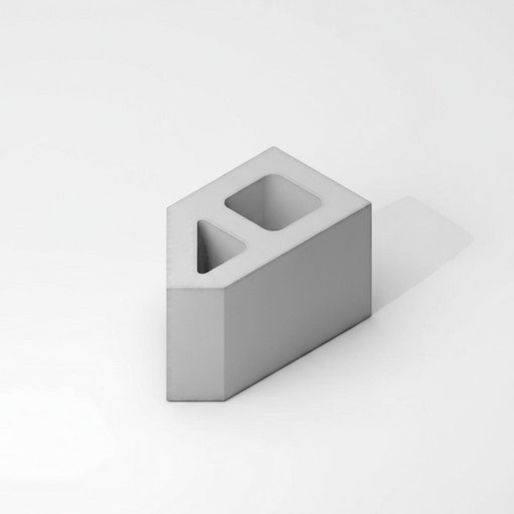 8"- 45° Cement Block