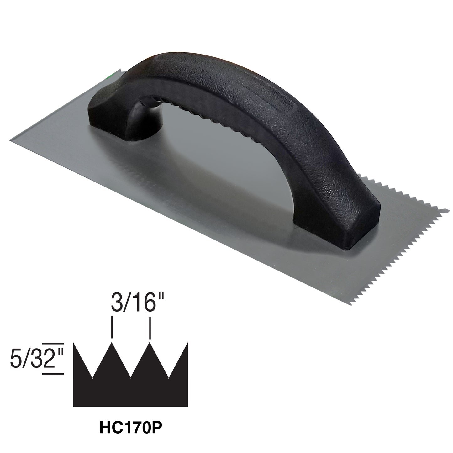 HI-CRAFT 3/16X5/32" V-NOTCH TROWEL *DISCONTINUED*