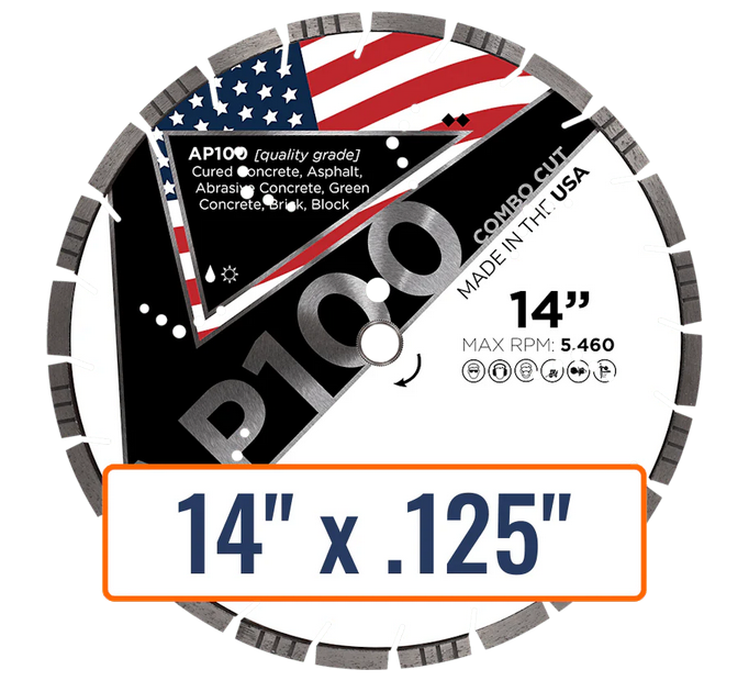 DIAMOND VANTAGE - 14"x.125x1/20 MM ALL PURPOSE COMBO CUT AP100