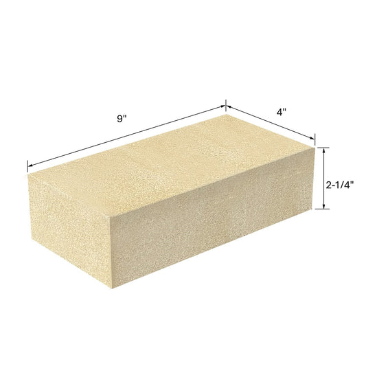 2-1/4" x 4" x 9" firebrick