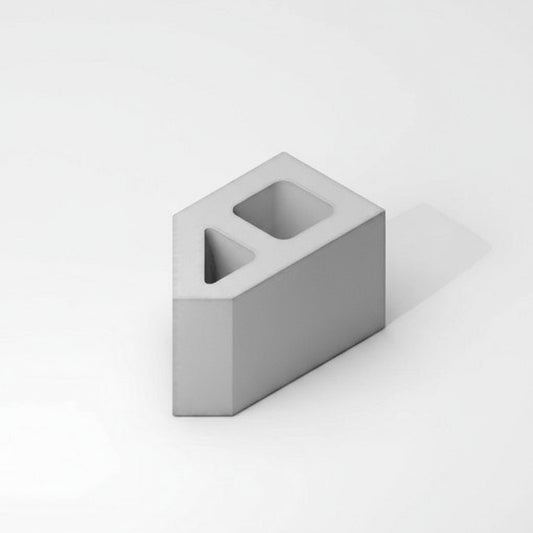 10"- 45° Cement Block