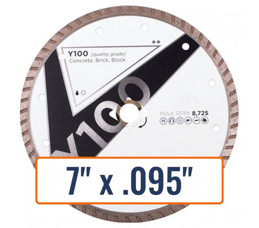 DIAMOND VANTAGE 7"x.095 CONCRETE SAW BLADE Y100
