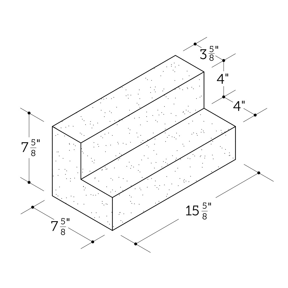 8"x8"x16" Shoe Cement Block