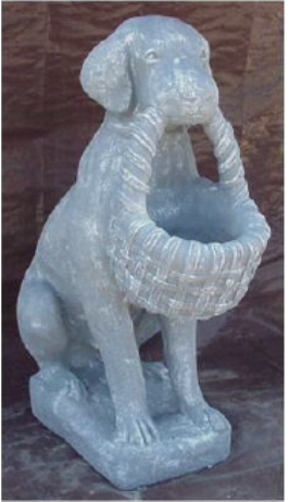 DOG HOLDING BASKET PLANTER 29"