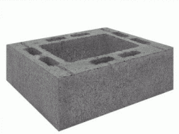 8"x 12" Flue Chimney Cement Block